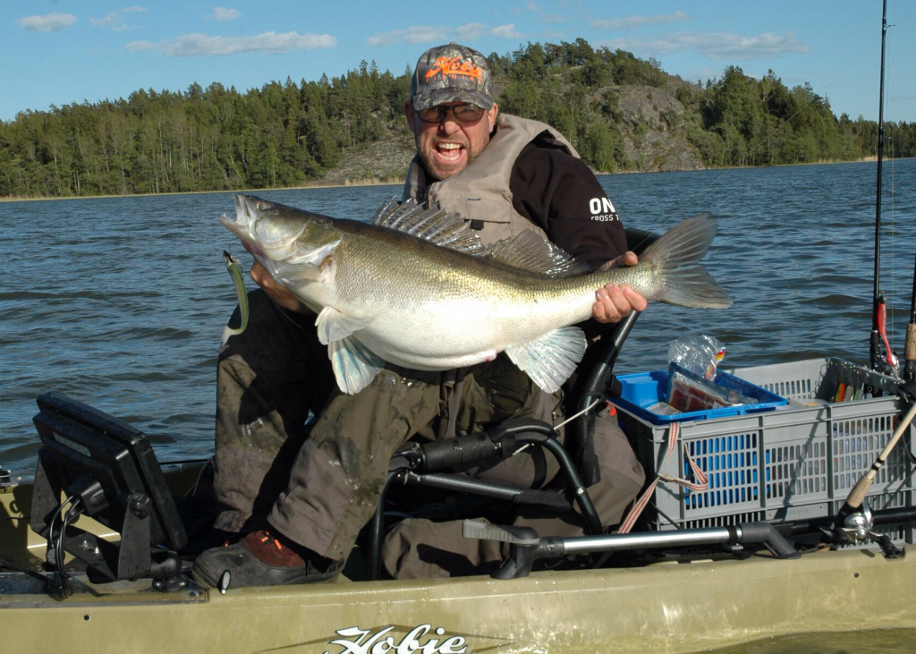 Gösfiske i Hobie Pro Angler fiskekajaken! Fiskeguidning med fiskeguide Mikael Puhakka www.fishguide.se